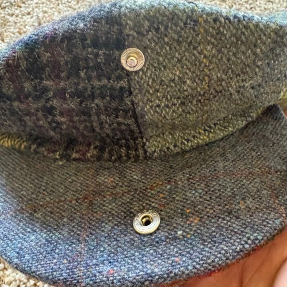 Shandon Headwear Mens Flat Cap Multicolor Patchwork Donegal Tweed Wool Hat 7 1/8 - Picture 7 of 8